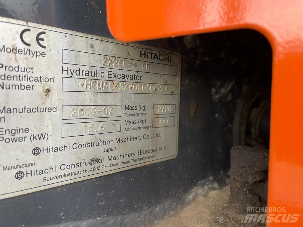 Hitachi ZX 26 U-6 Mini rýpadlá < 7t