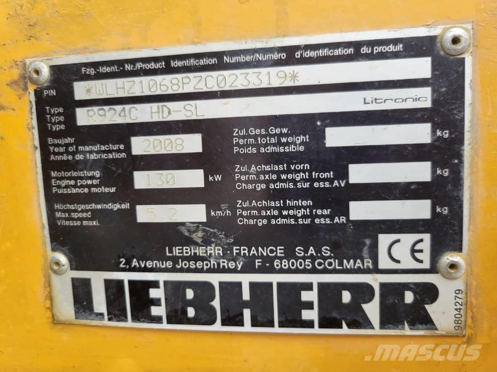 Liebherr R924 C SL Pásové rýpadlá