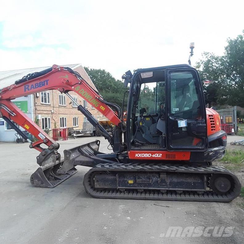 Kubota KX080-4a2 Midi rýpadlá 7 t - 12 t