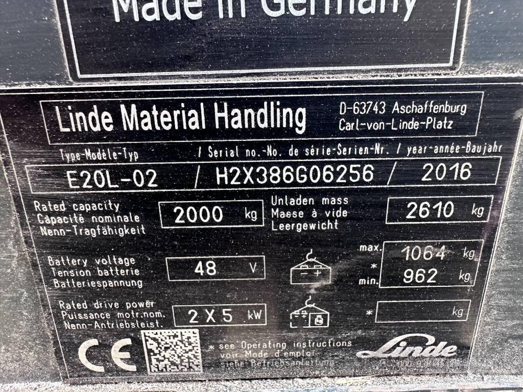 Linde E20L-02 Akumulátorové vozíky