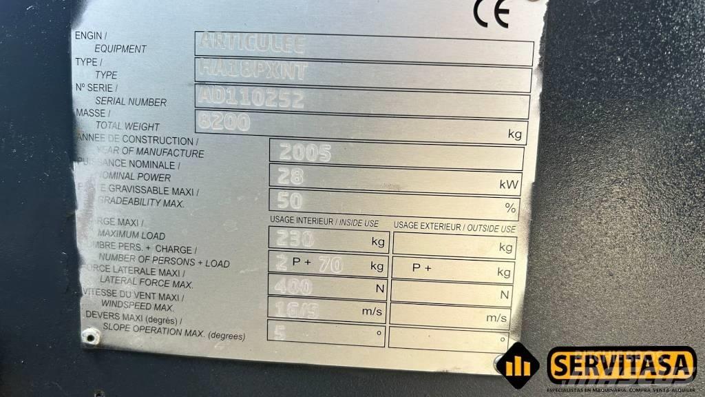Haulotte HA 18 PX NT Kĺbové plošiny