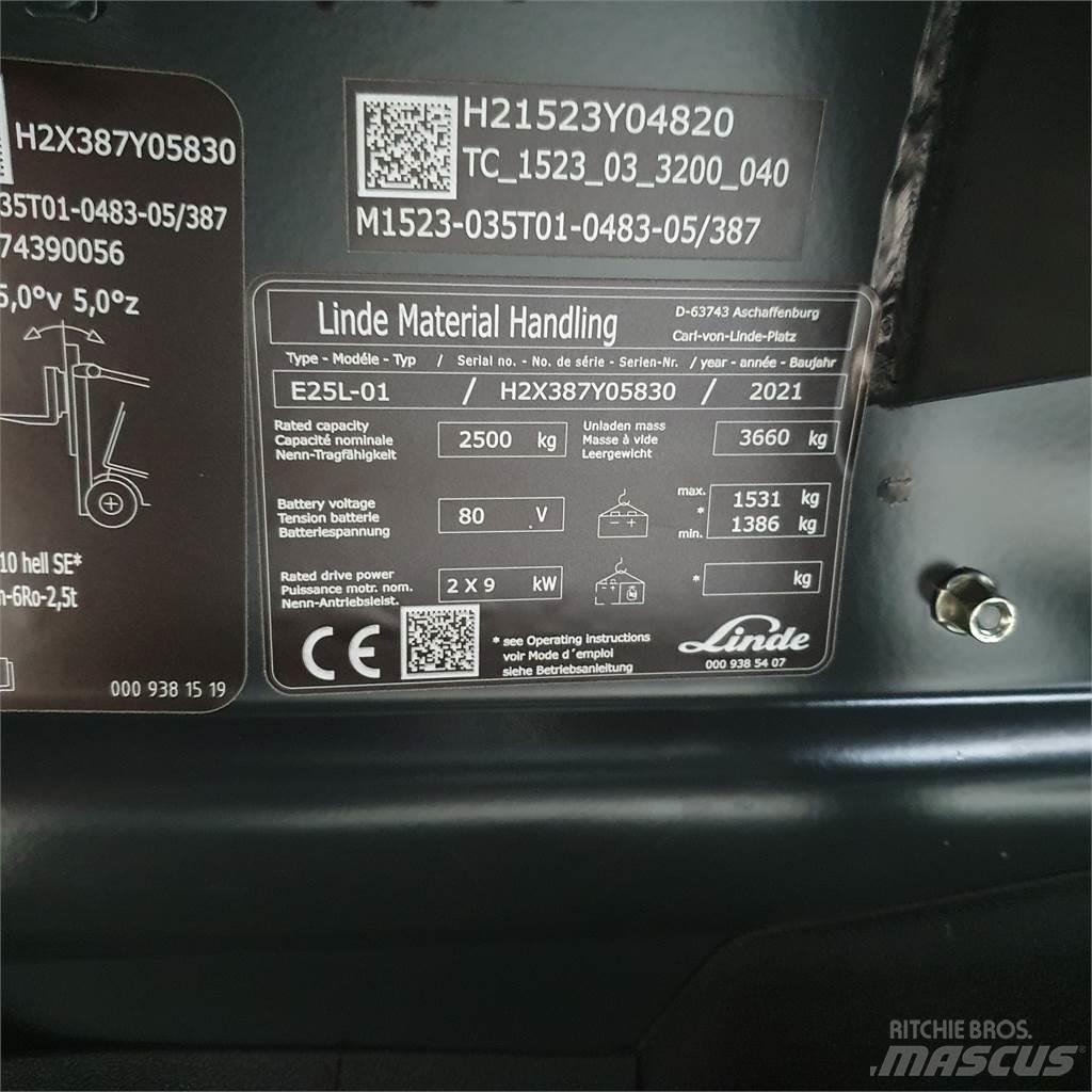 Linde E25L Akumulátorové vozíky