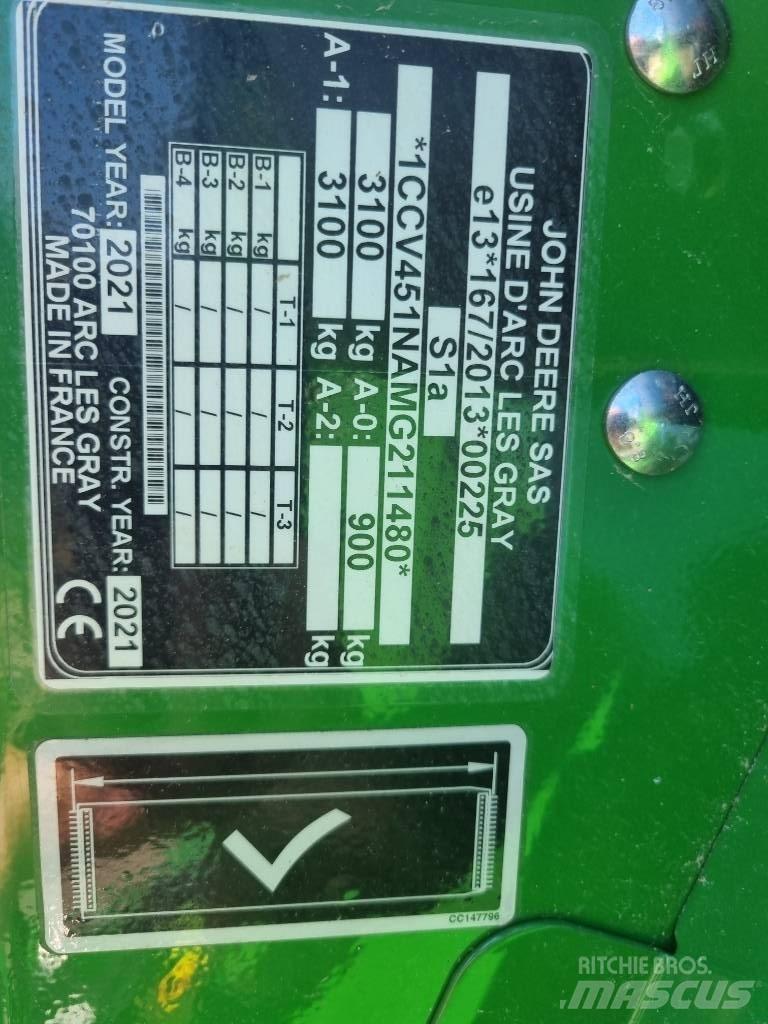 John Deere V451G Lisy na okrúhle balíky