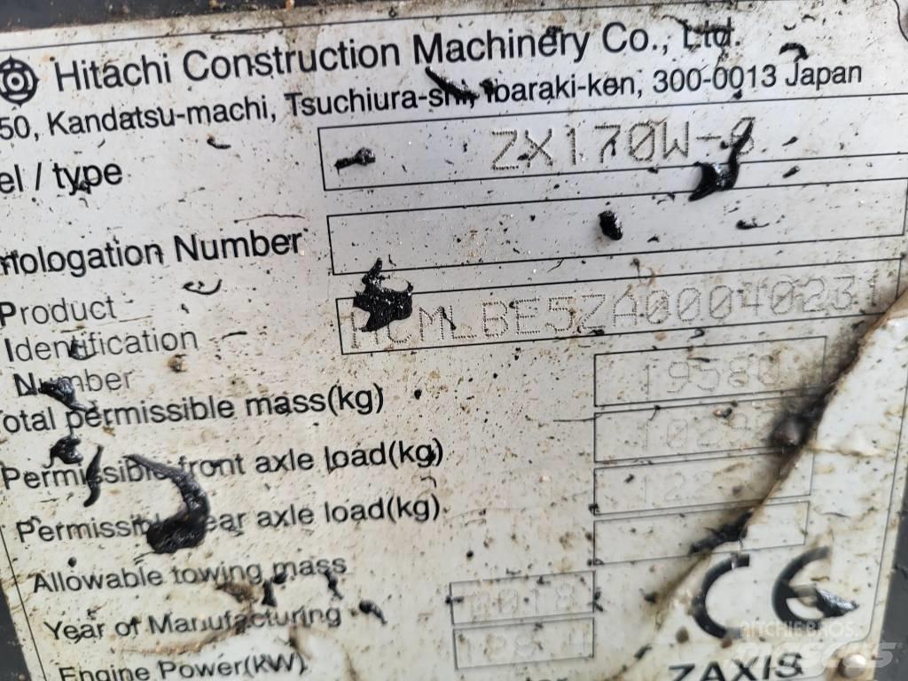Hitachi ZX170W-6 Kolesové rýpadlá