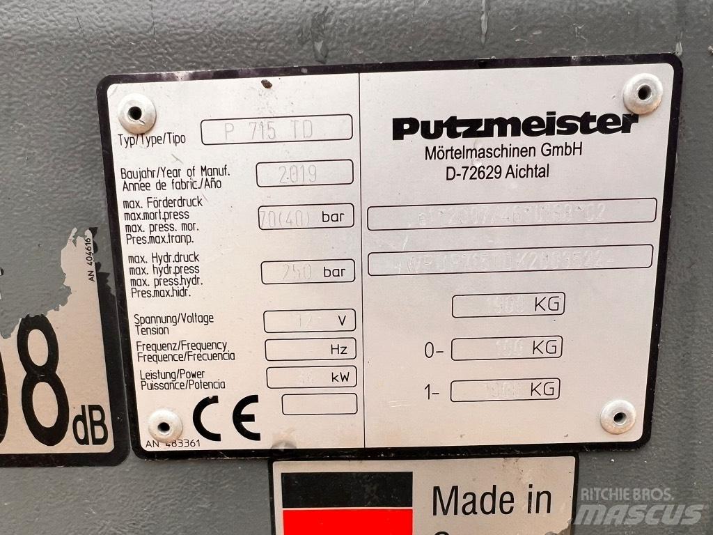 Putzmeister P 715 TD Nákladné autá s čerpadlami betónu