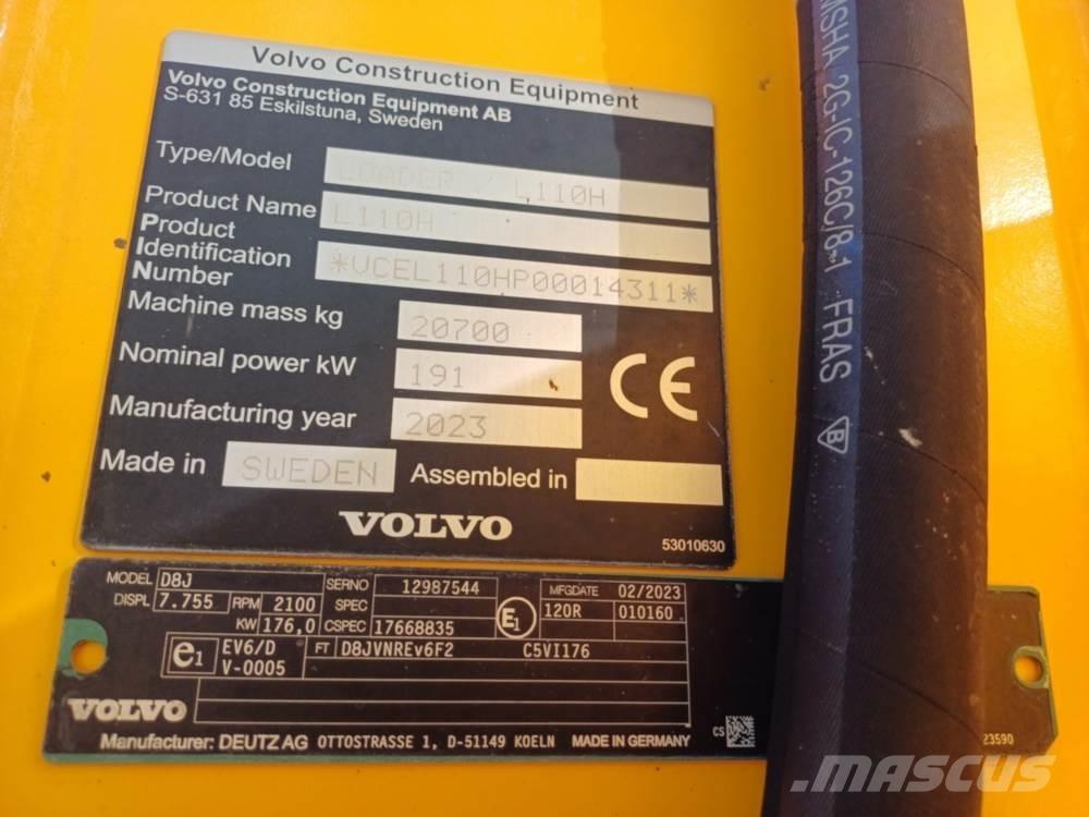 Volvo L110H Kolesové nakladače