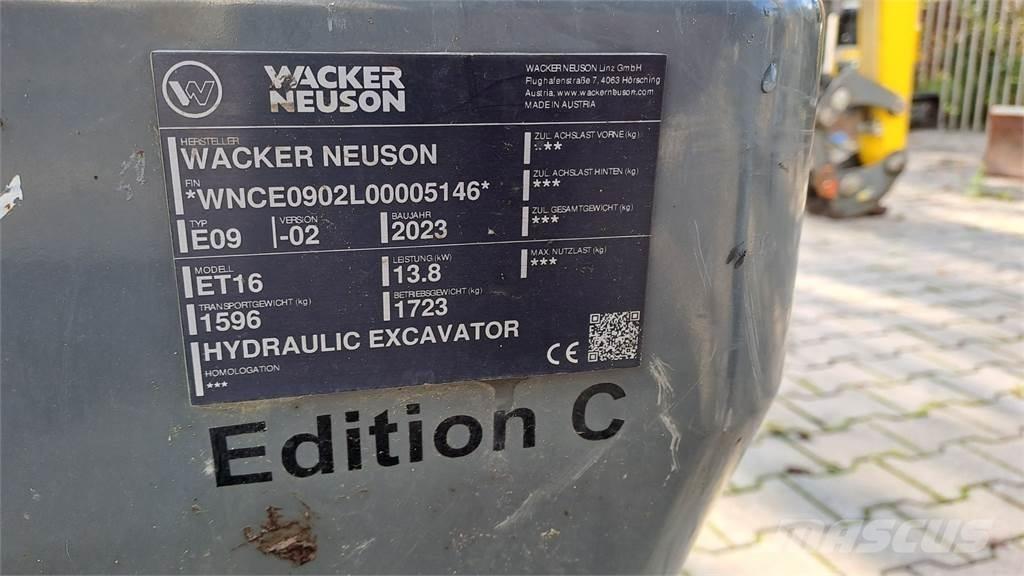Wacker Neuson ET16 Pásové rýpadlá
