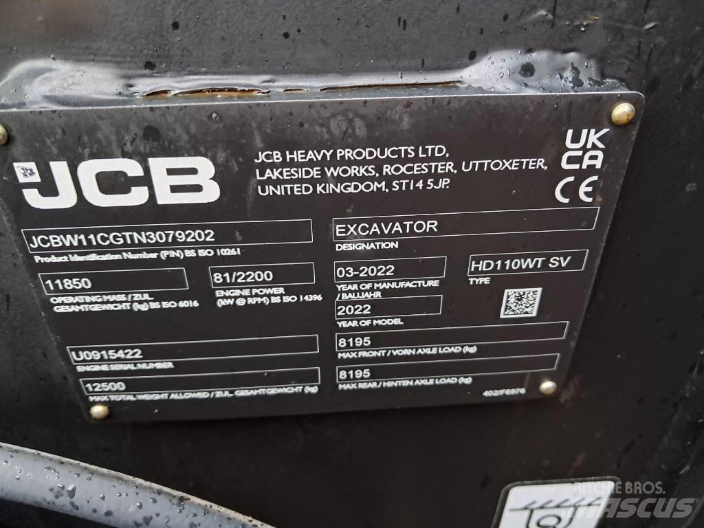 JCB HD110W Kolesové rýpadlá