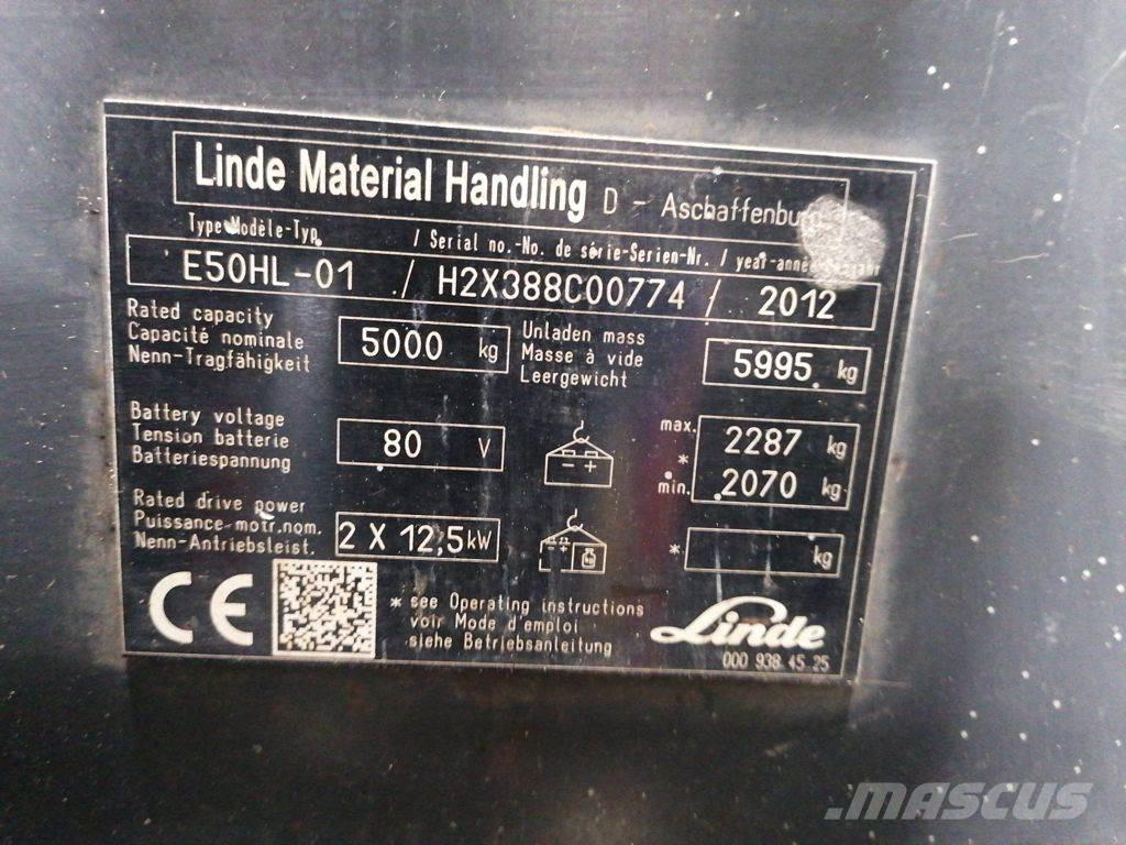 Linde E50HL-01 Akumulátorové vozíky