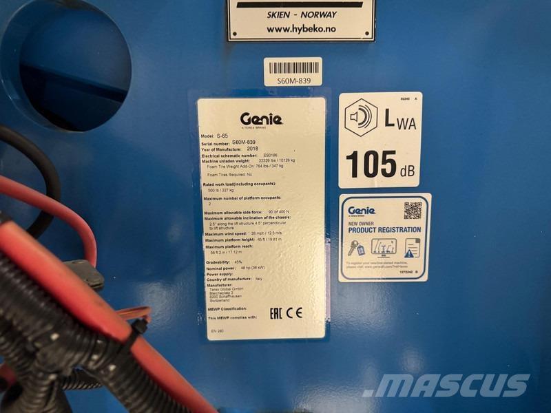 Genie S65 Ďalšie zdvíhacie zariadenia a plošiny