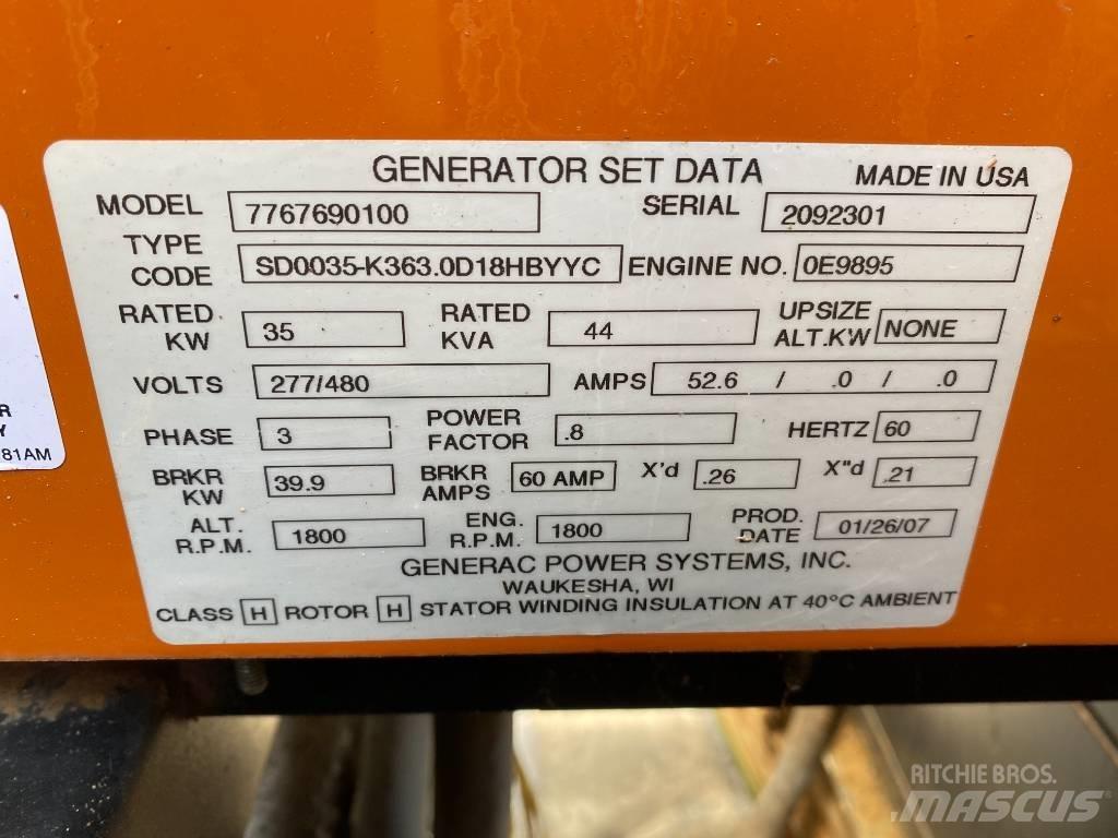 Generac 35 KW Naftové generátory