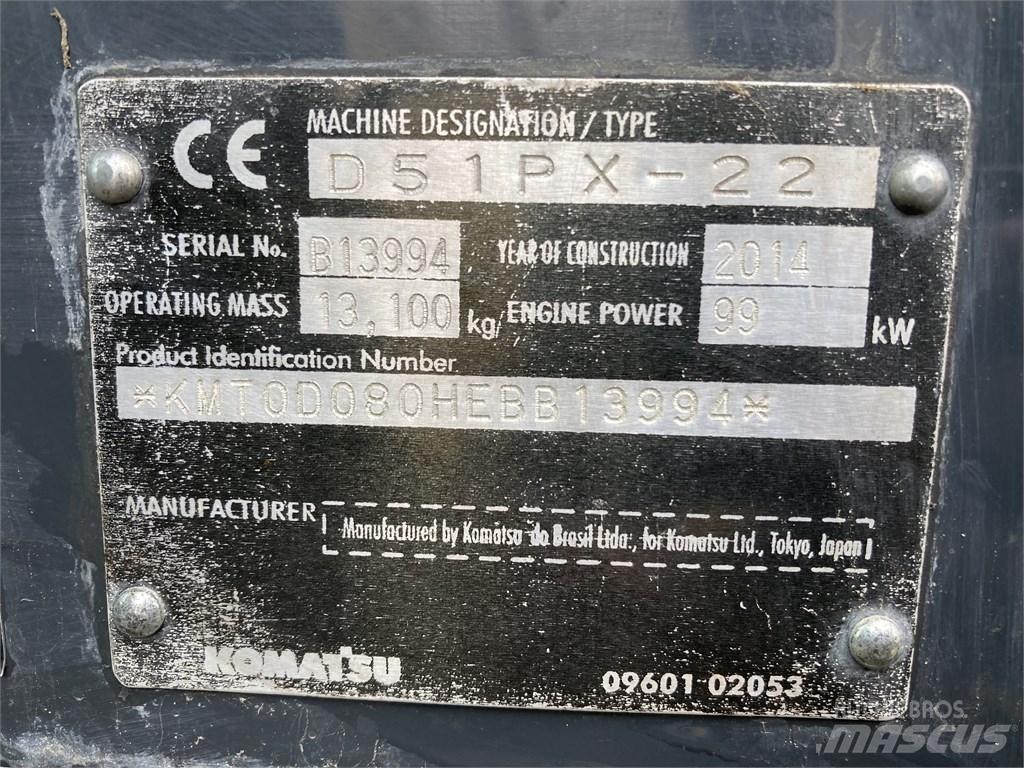 Komatsu DX 51 PX 22 Pásové dozéry