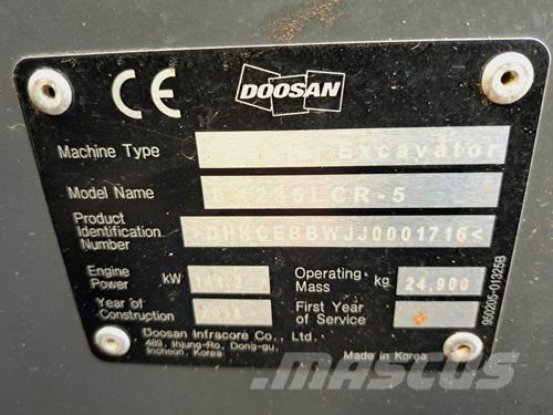 Doosan DX235LCR-5 Pásové rýpadlá