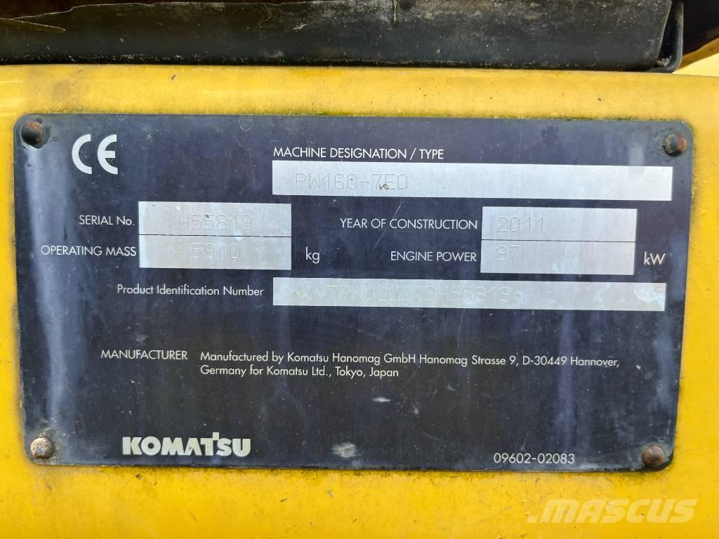 Komatsu PW 160-7 Kolesové rýpadlá