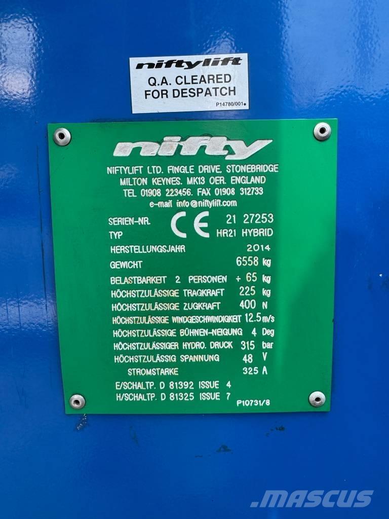 Niftylift HR 21 D E Kĺbové plošiny
