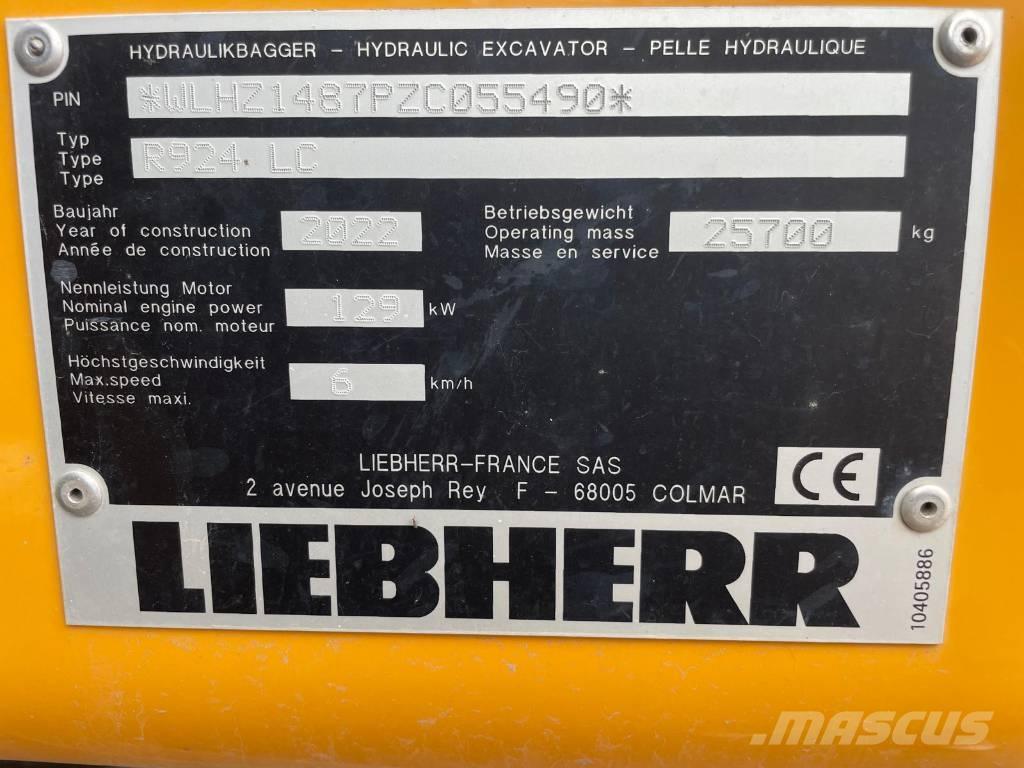 Liebherr R924 G8 Pásové rýpadlá