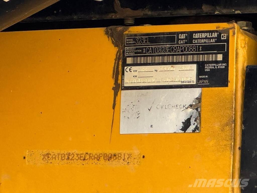 CAT 323EL Pásové rýpadlá