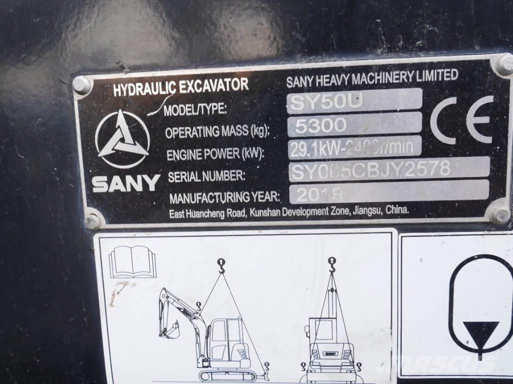 Sany SY 50 U Mini rýpadlá < 7t