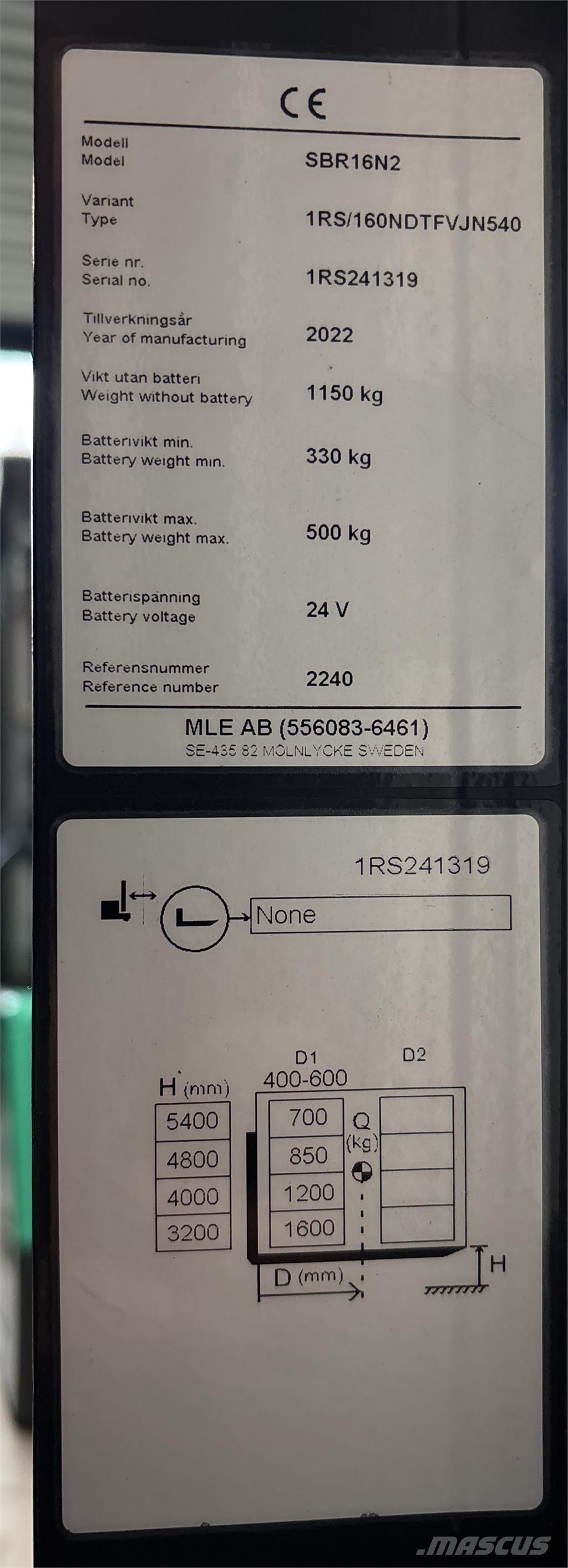 Mitsubishi SBR16N2 Samohybné vozíky