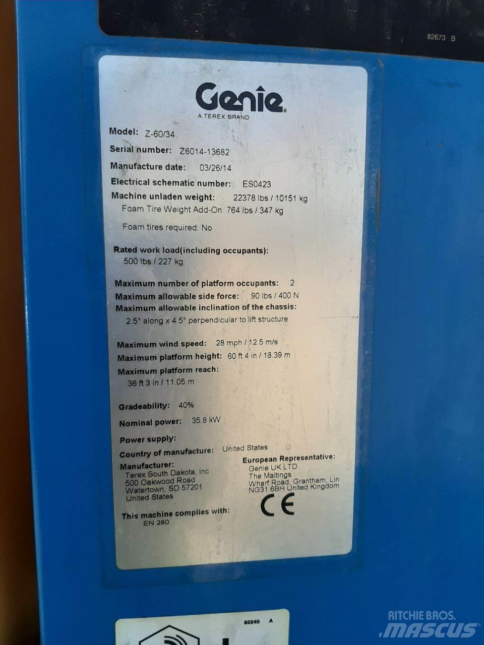 Genie Z60 Kĺbové plošiny