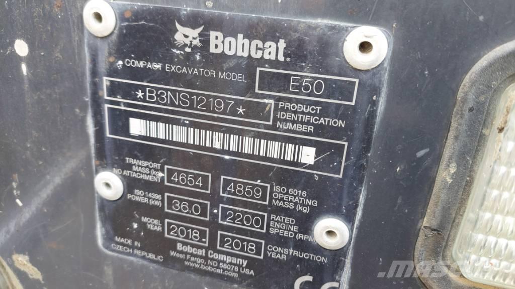 Bobcat E-50 BB-E50 Pásové rýpadlá
