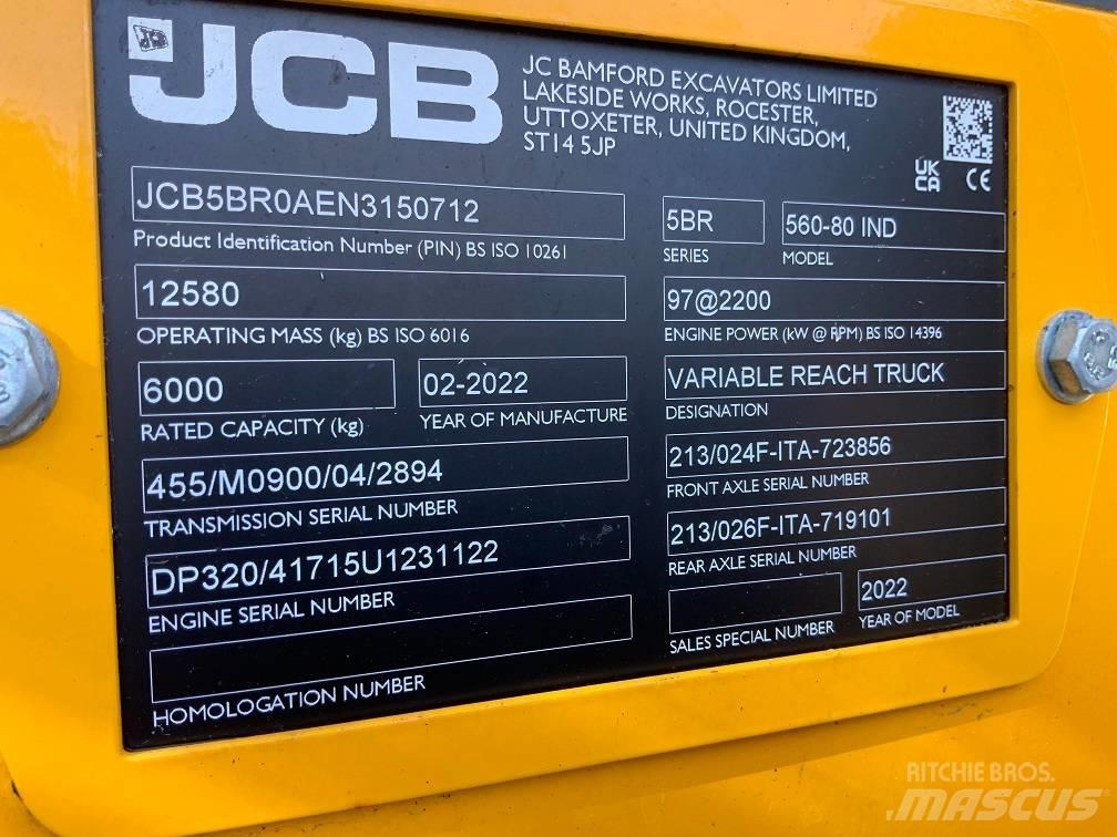 JCB 560-80 Teleskopické manipulátory