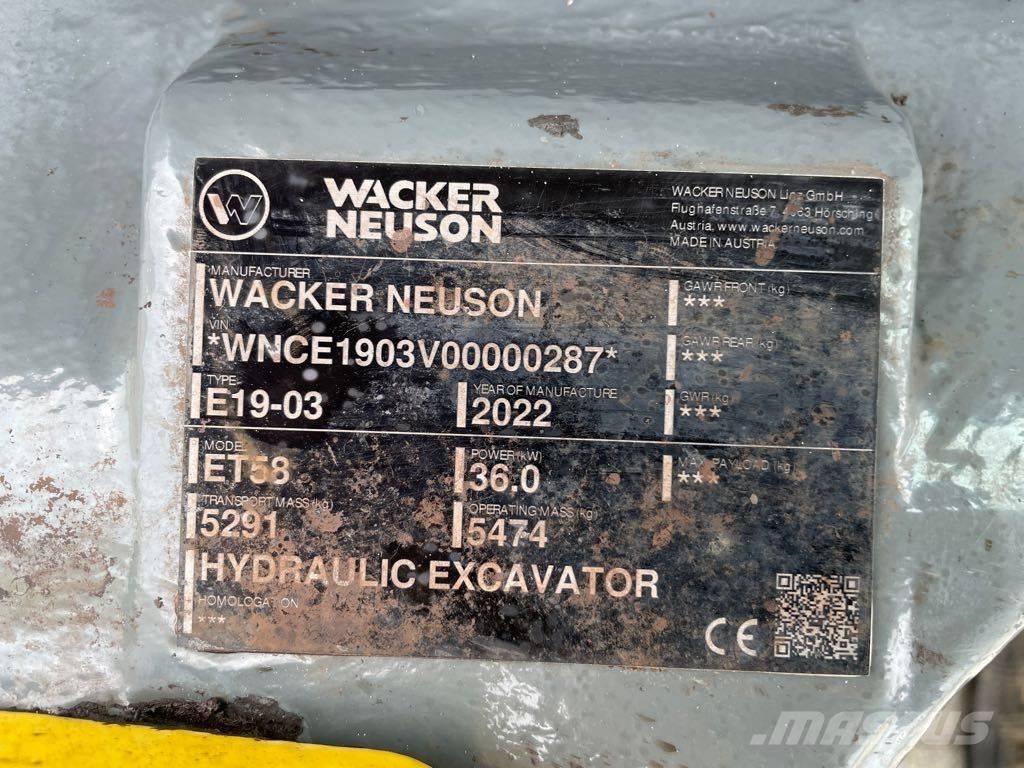 Wacker Neuson ET58 Pásové rýpadlá