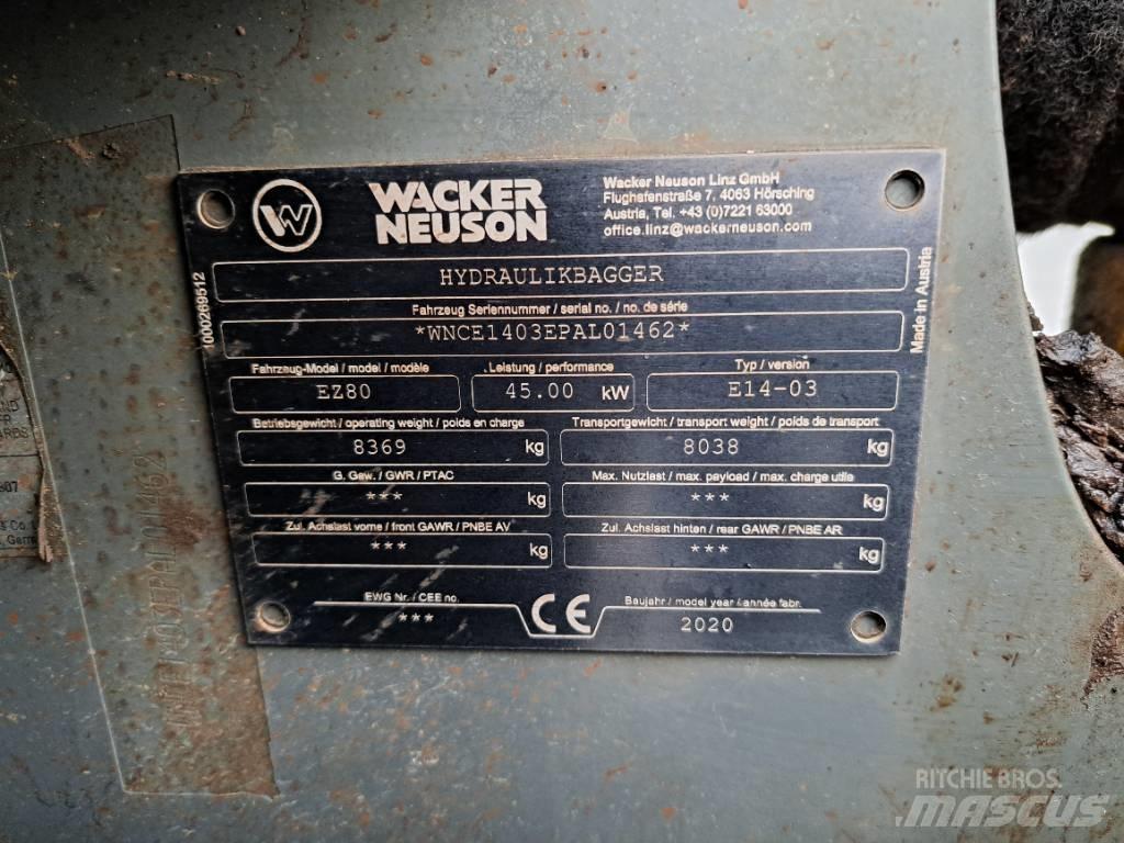 Wacker Neuson EZ80 Pásové rýpadlá