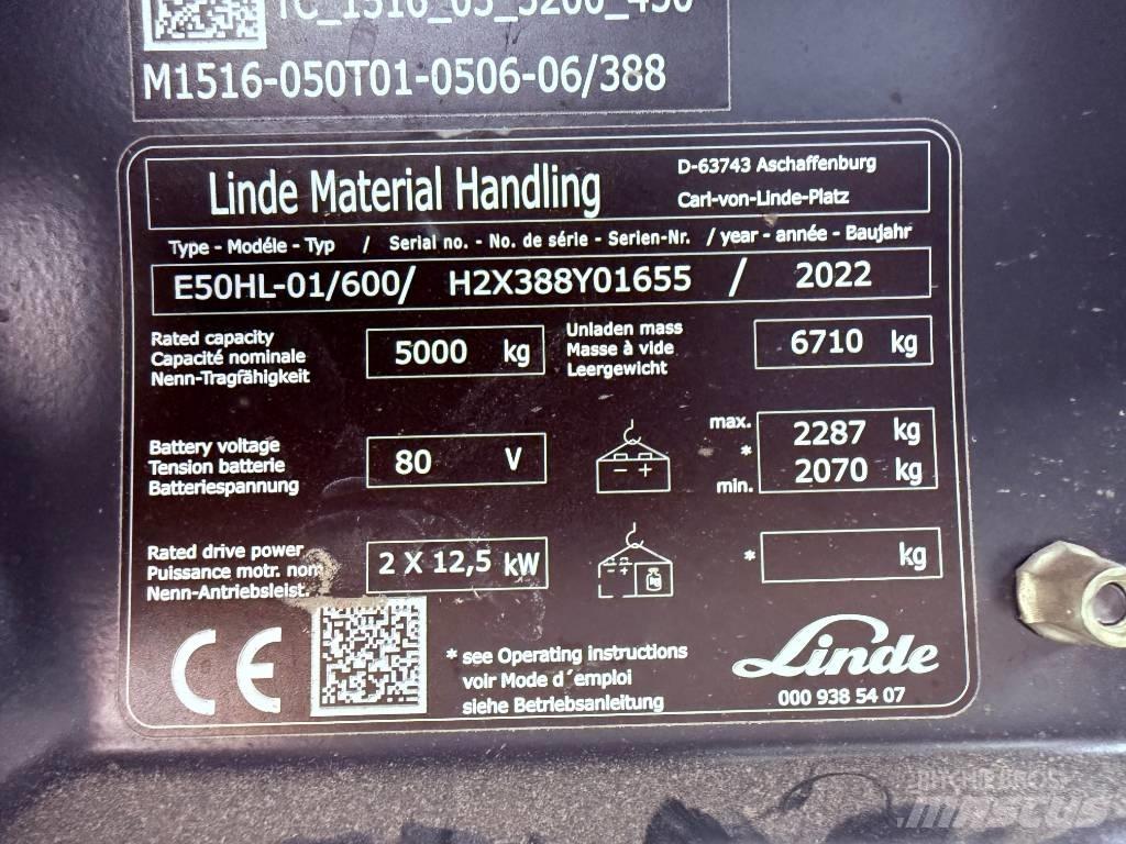 Linde E50/600HL/388 Akumulátorové vozíky