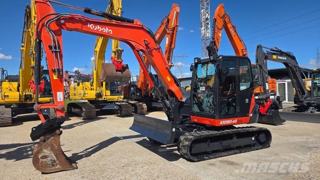 Kubota KX 080-4 Midi rýpadlá 7 t - 12 t