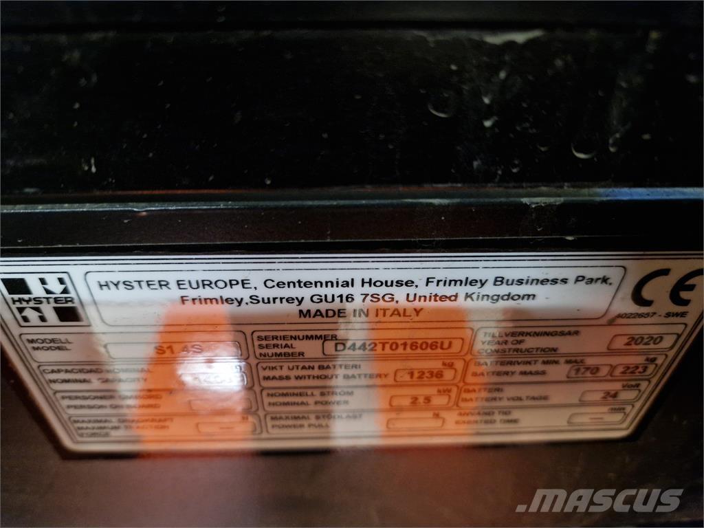 Hyster S1.4S IL Samohybné vozíky