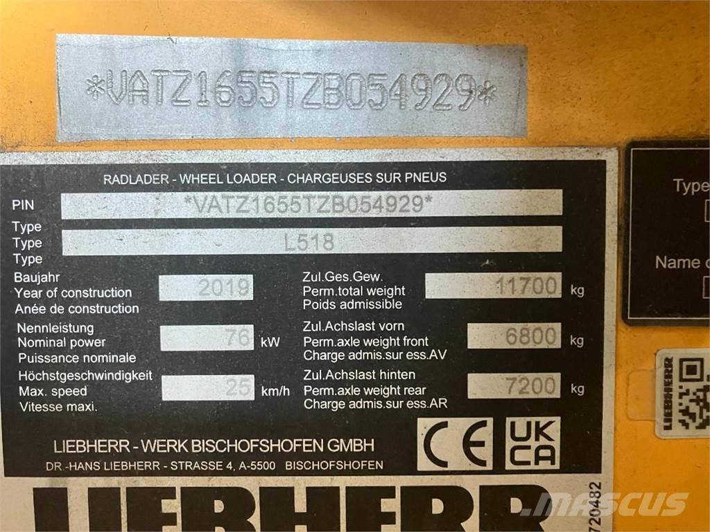 Liebherr L518 Kolesové nakladače