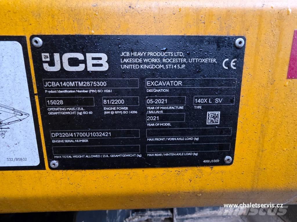 JCB 140 X Pásové rýpadlá