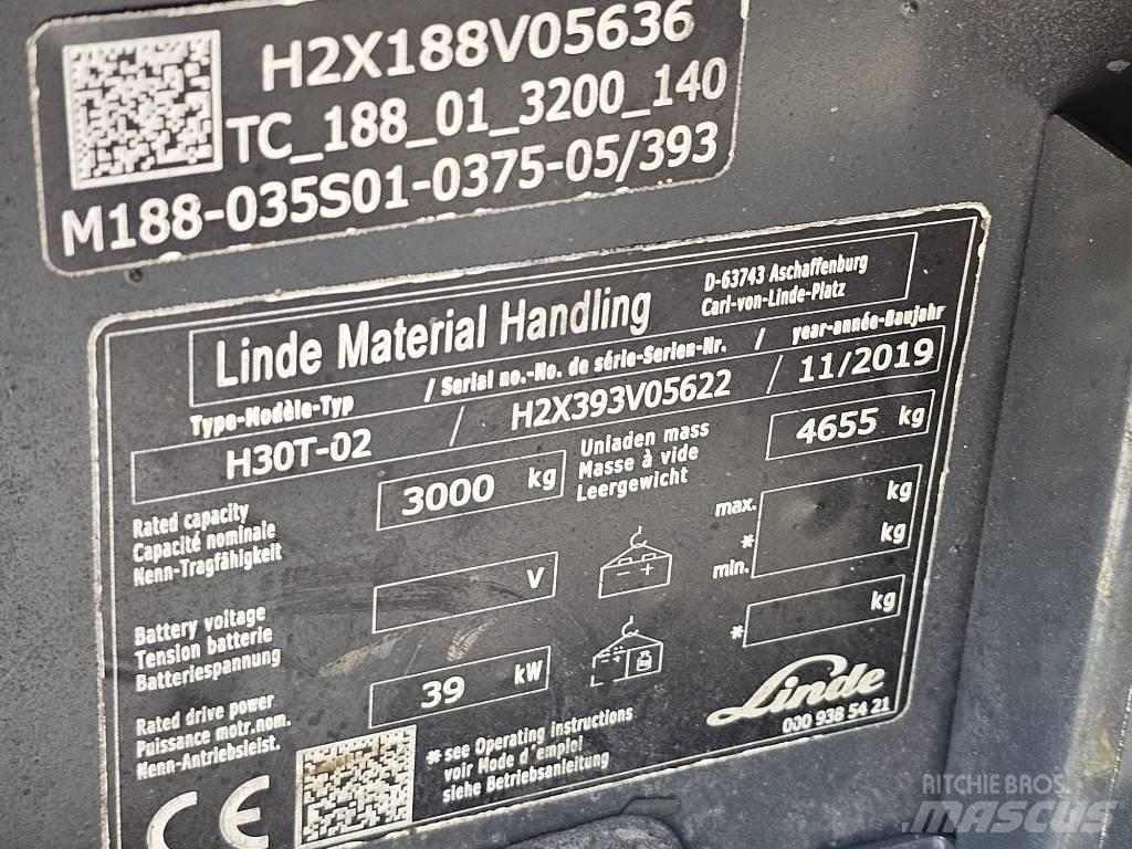Linde H30T-02 LPG vozíky