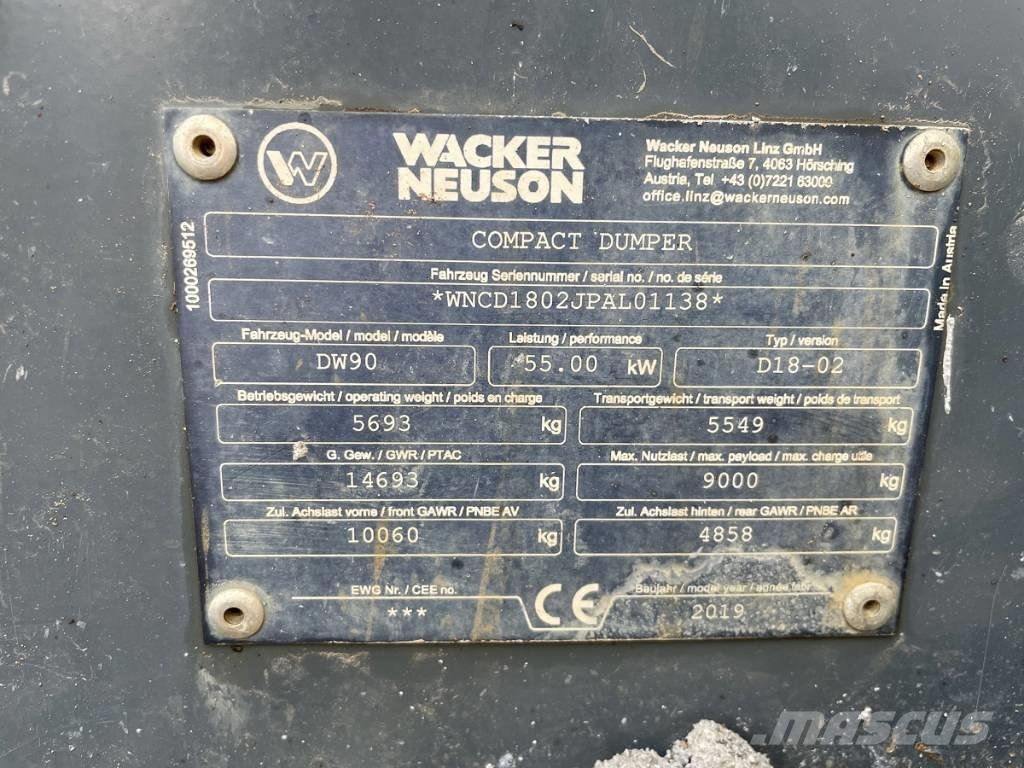 Wacker Neuson DW 90 Stavebné sklápače