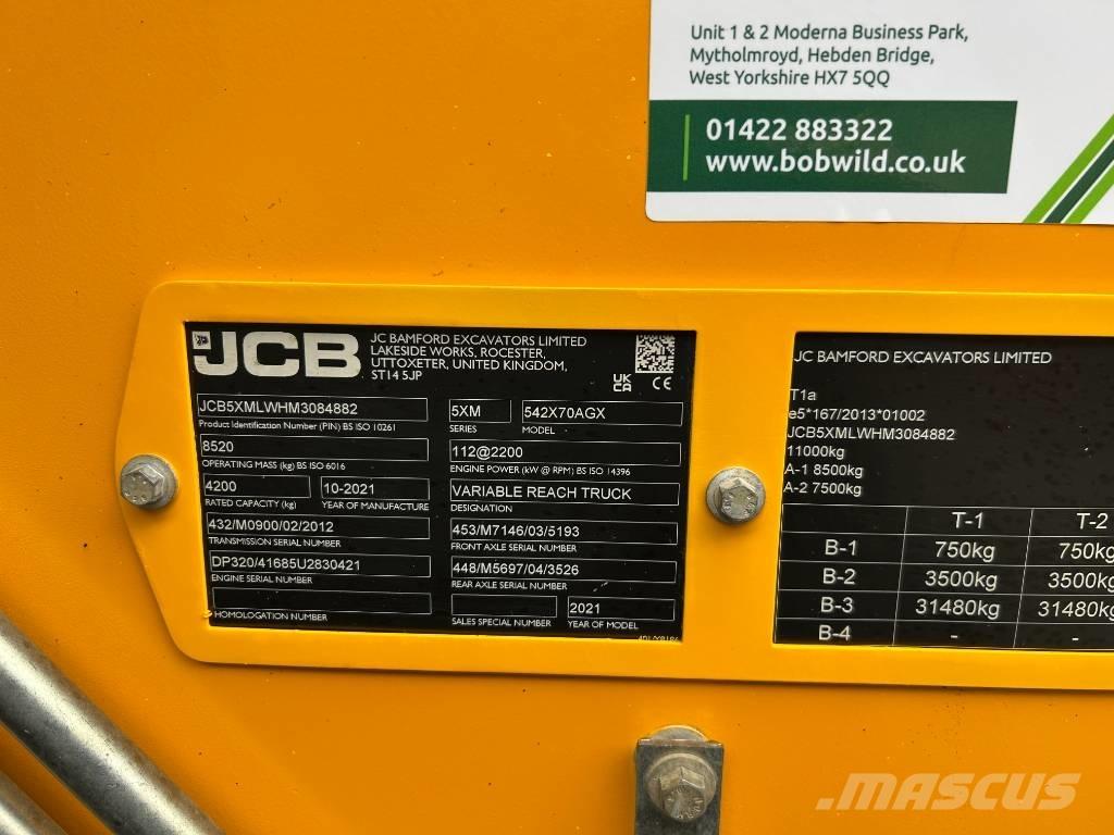JCB 542-70 Agri Xtra Teleskopické nakladače pre poľnohospodárstvo