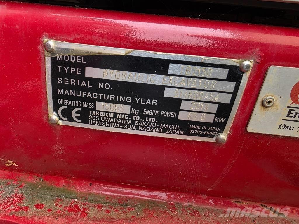 Takeuchi TB 2150 Pásové rýpadlá