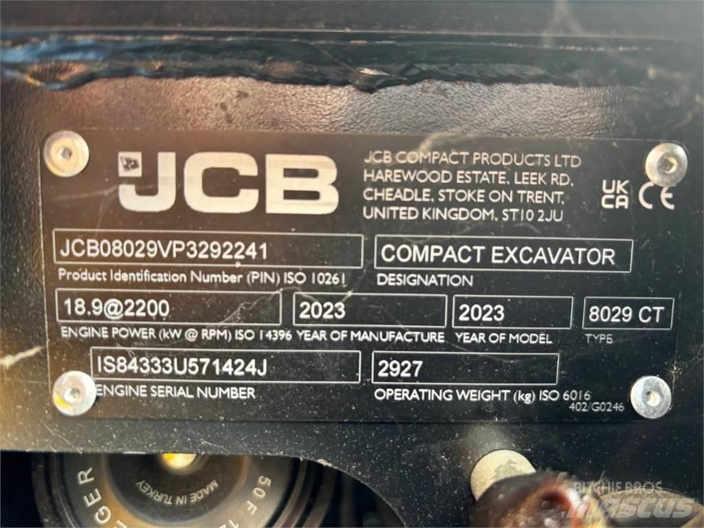 JCB 8029CTS Mini rýpadlá < 7t