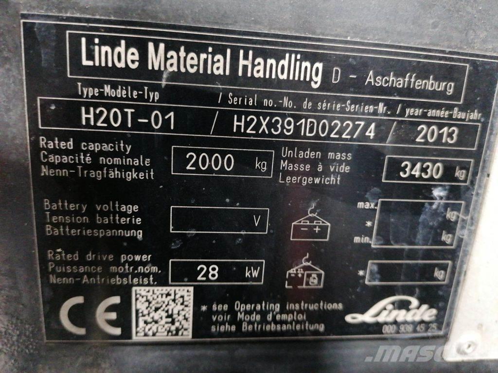 Linde H20T-02 LPG vozíky