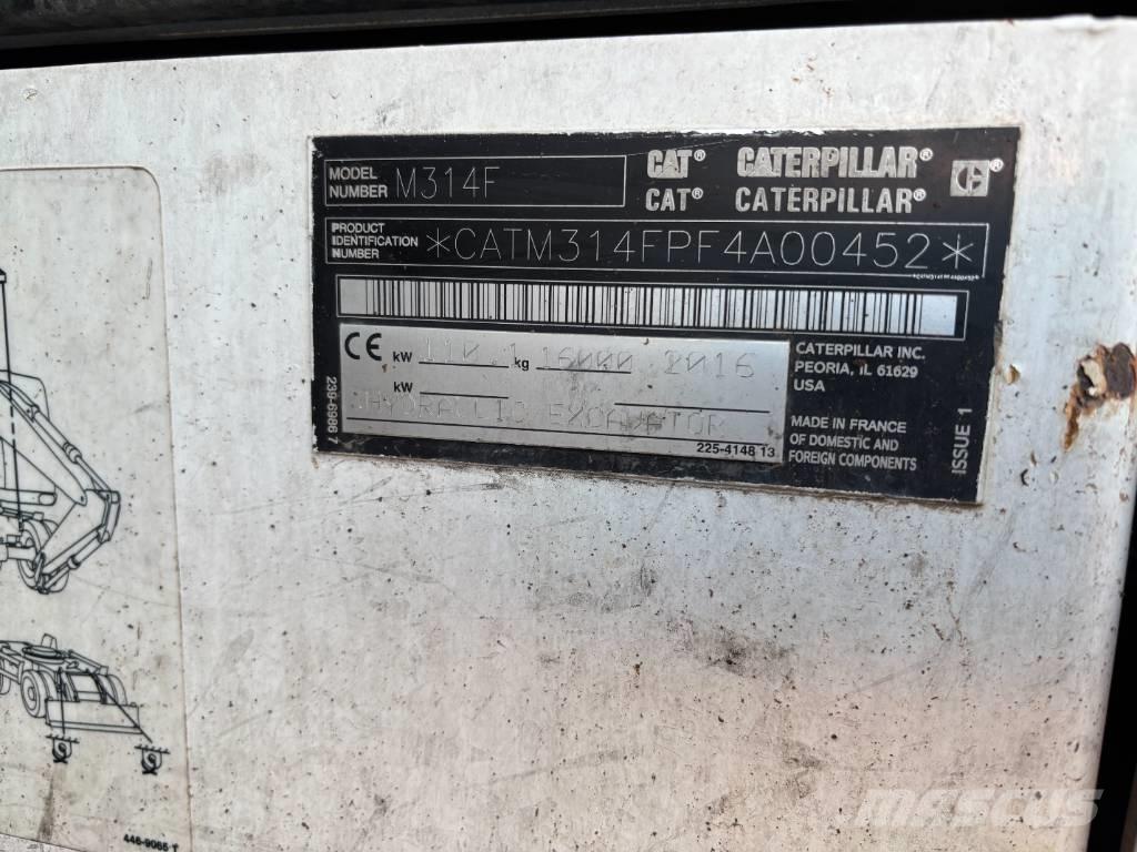 CAT m314f Kolesové rýpadlá