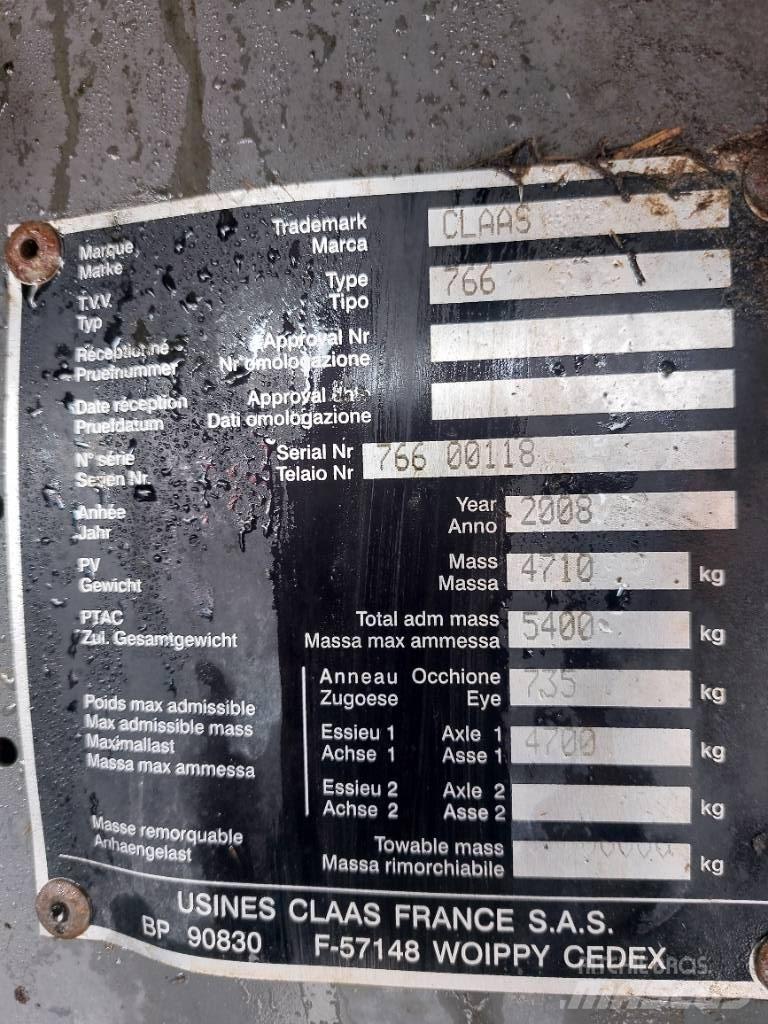 CLAAS kombipress 355 Lisy na okrúhle balíky