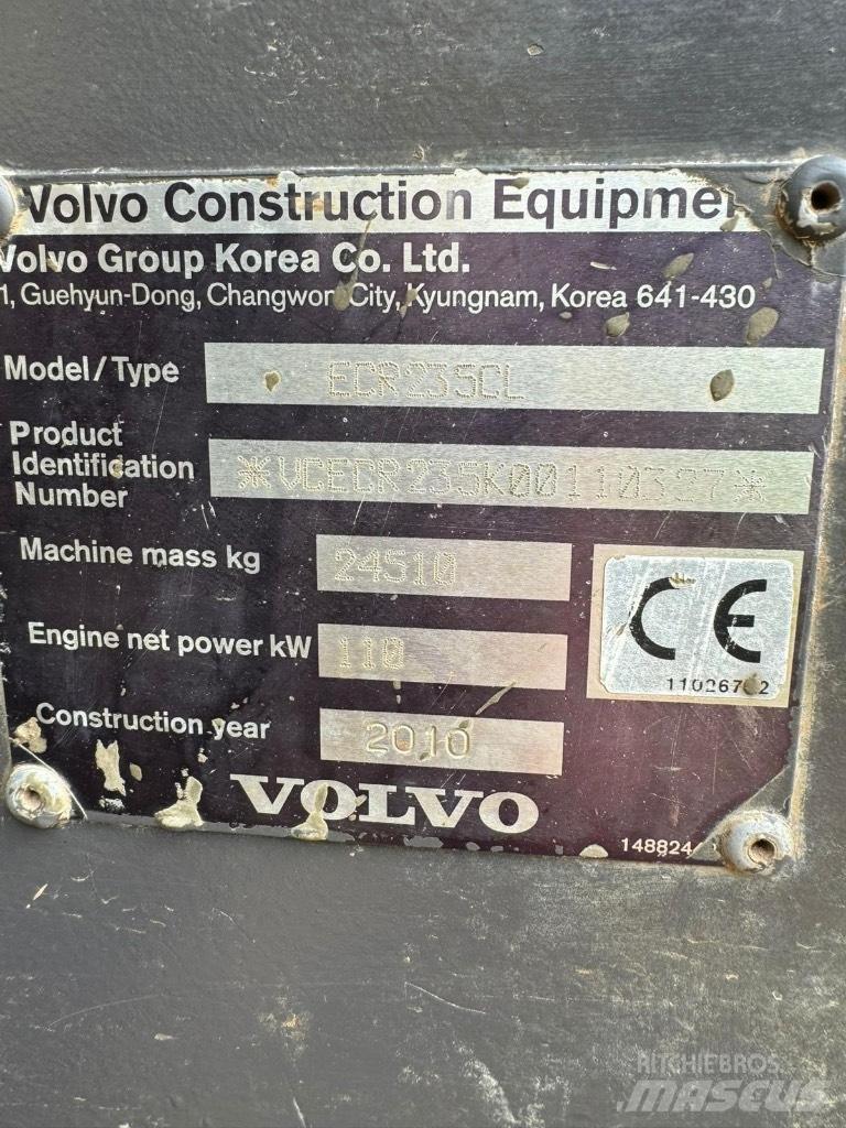 Volvo ECR 235 C L Pásové rýpadlá