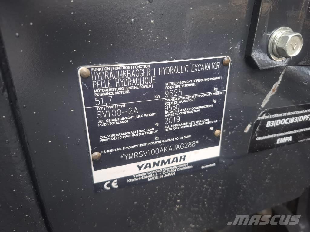 Yanmar SV 100-2A Midi rýpadlá 7 t - 12 t
