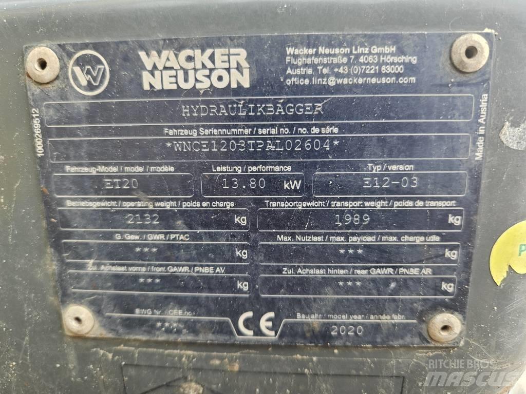 Wacker Neuson ET 20 Mini rýpadlá < 7t