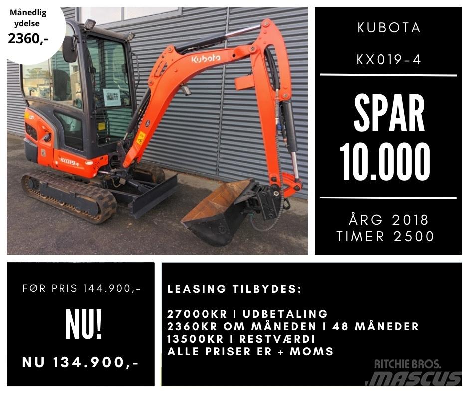 Kubota kx019-4 Mini rýpadlá < 7t