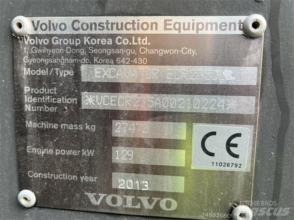 Volvo ECR 235 DL Pásové rýpadlá