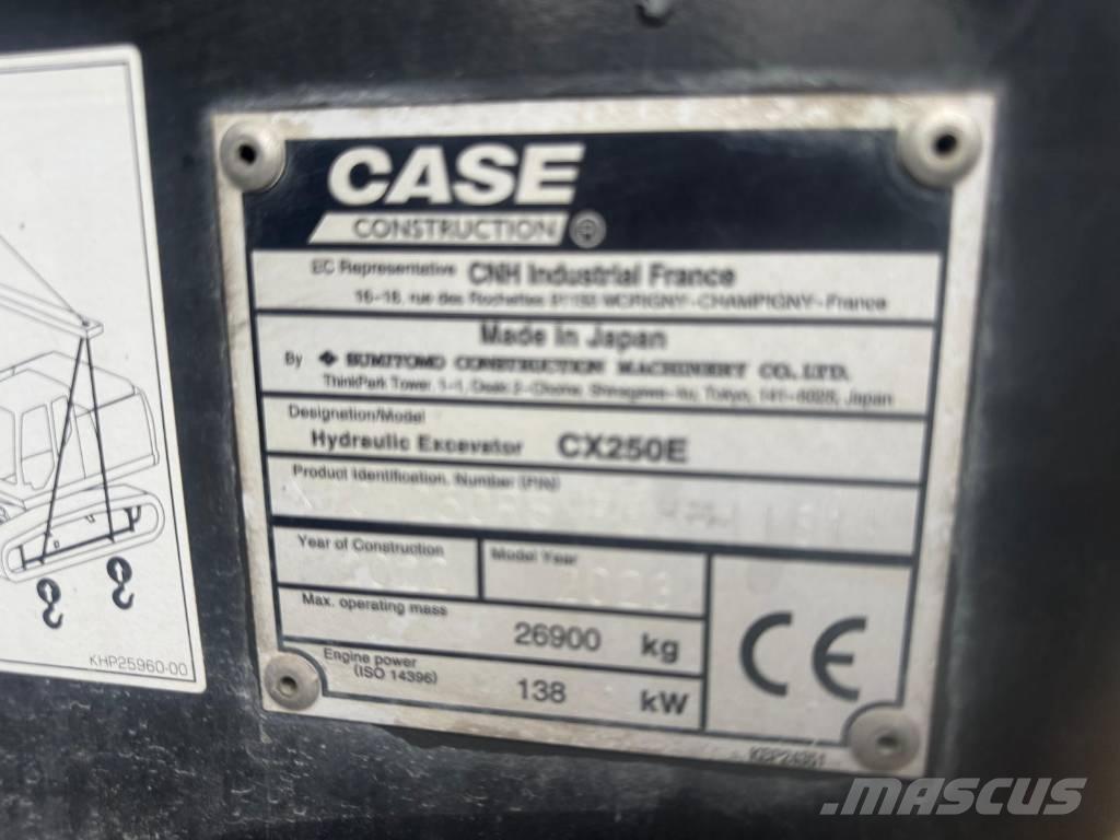 CASE CX 250 E Pásové rýpadlá