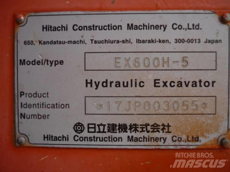 Hitachi EX 600 H-5 Pásové rýpadlá
