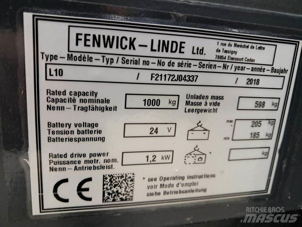 Linde L10 Ručne vedené vysokozdvižné vozíky