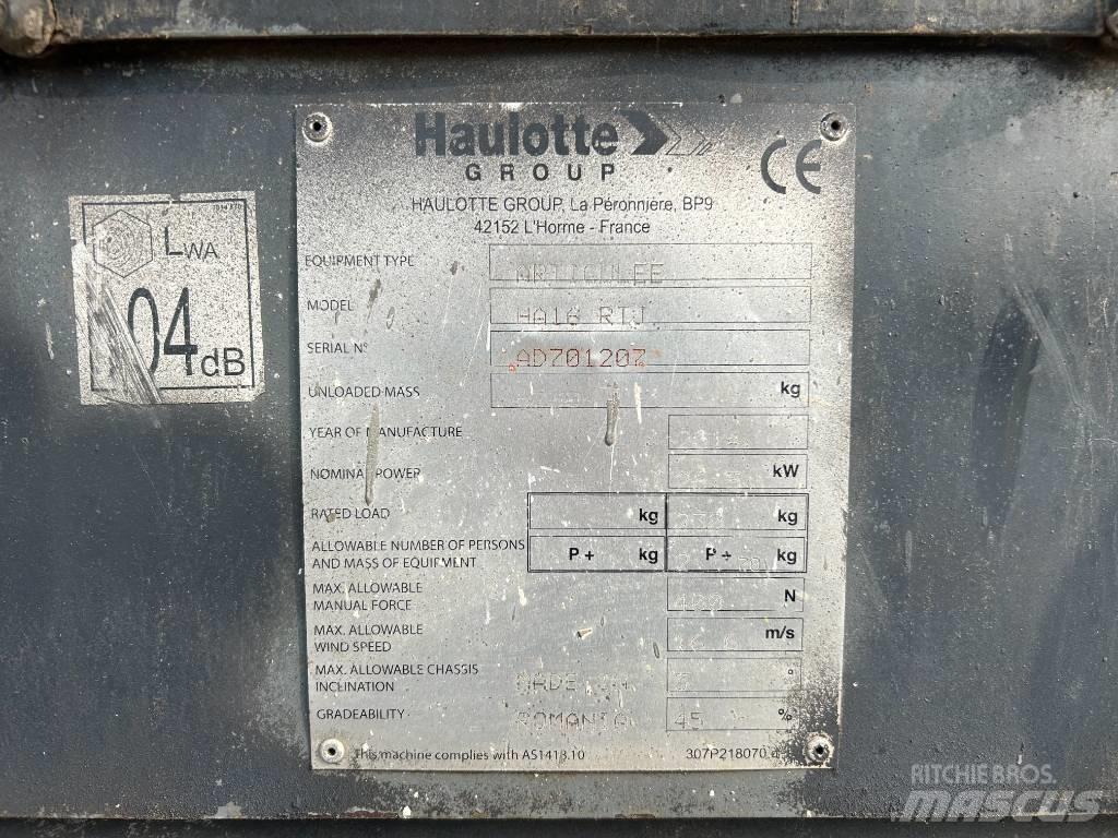 Haulotte HA16RTJ Kĺbové plošiny
